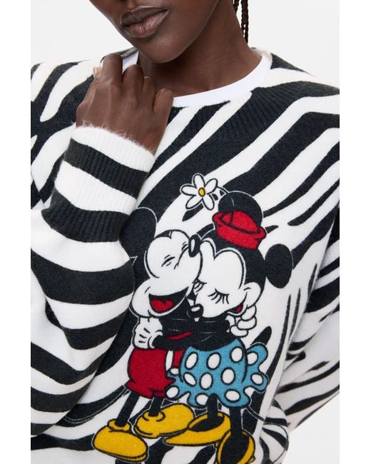 Desigual White Disney Printed Sweater