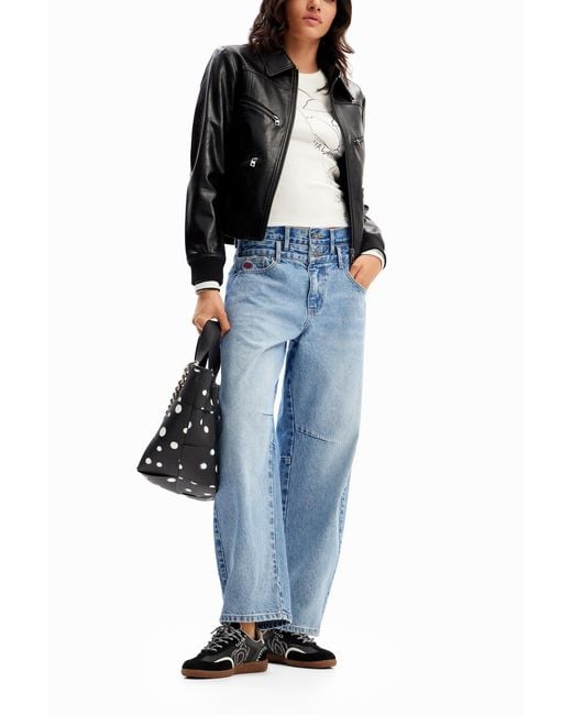 Desigual Black Retro Biker Jacket