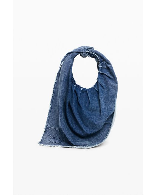 Desigual Blue Denim Bag Masha Popova, Cotton