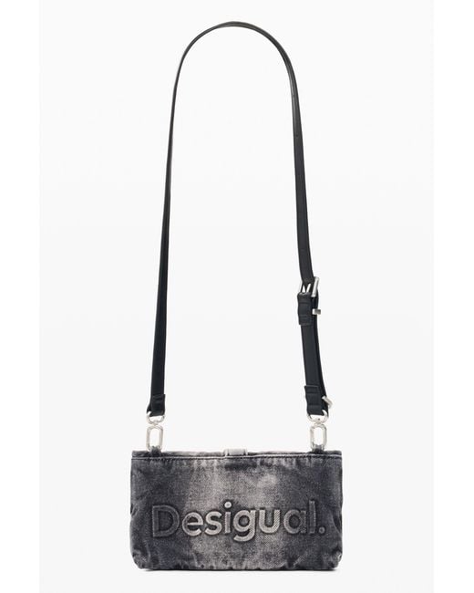 Desigual Black Denim Micro Wallet