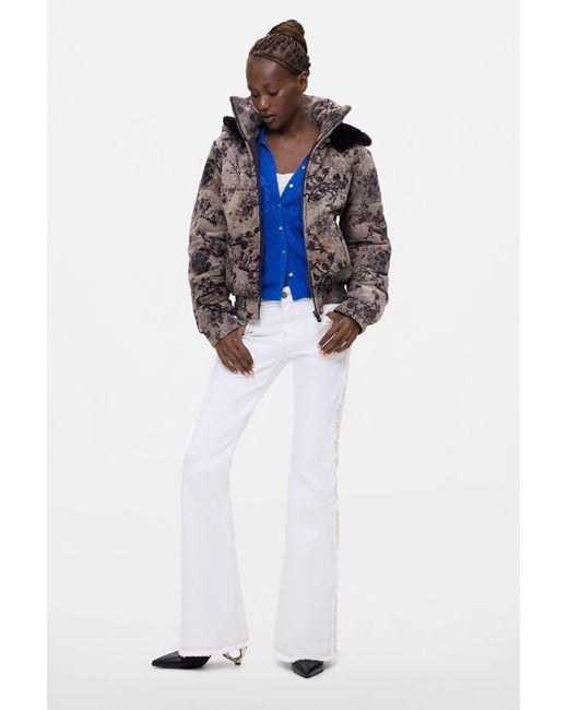 Desigual Black Short Padded Coat, Polyester