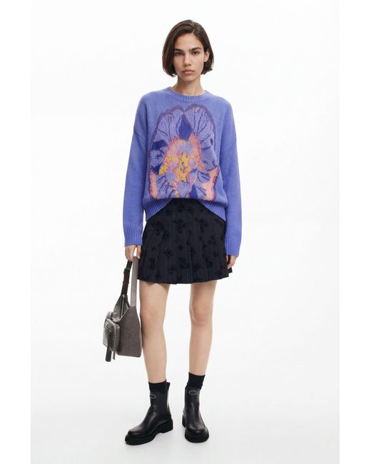Desigual Blue M. Christian Lacroix Thought Sweater