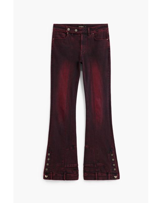 Desigual Blue Flare Jeans, Cotton
