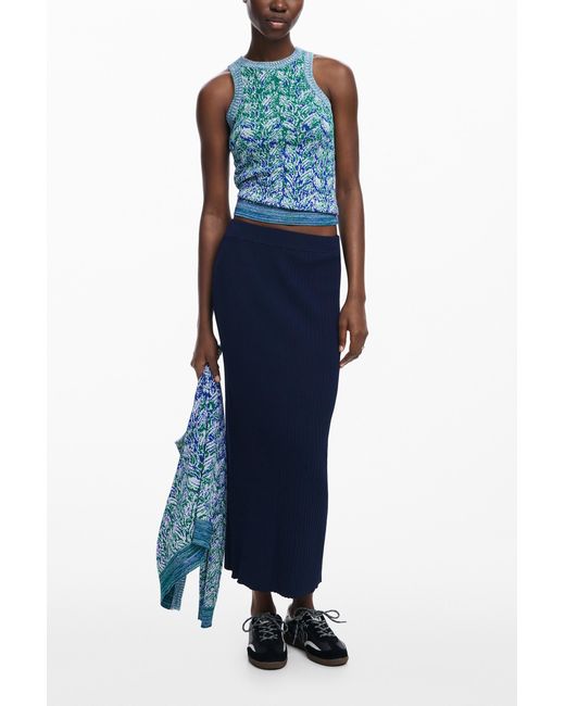 Desigual Blue Knit Vest