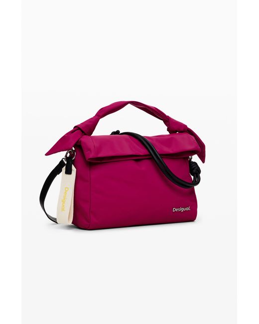 Desigual Pink Multi-Handle Handbag, Polyamide