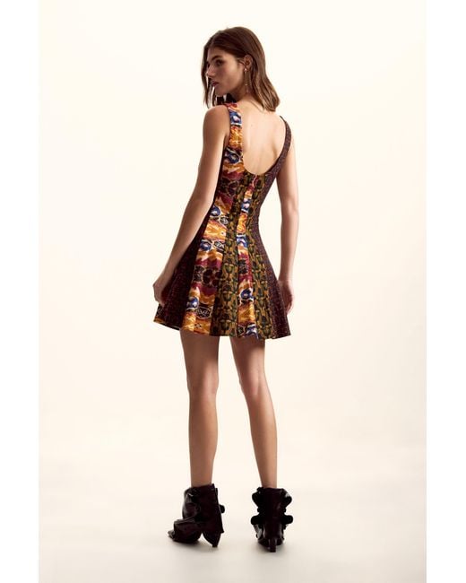 Desigual Green Strappy Dress Designed By Mr. Christian Lacroix, Cotton