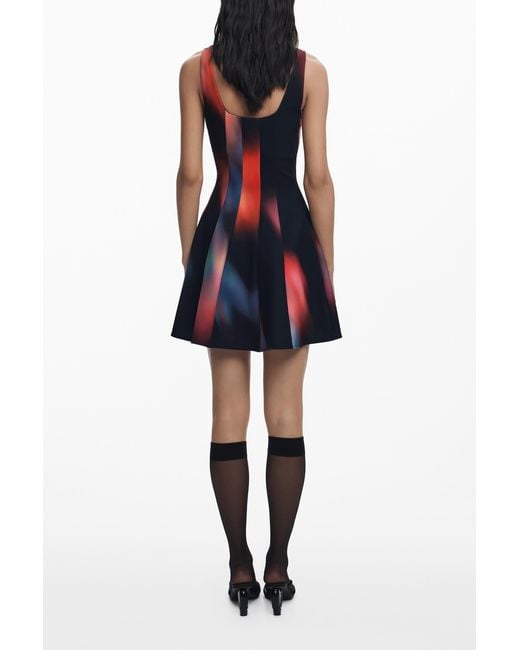 Desigual White Panel Short Dress