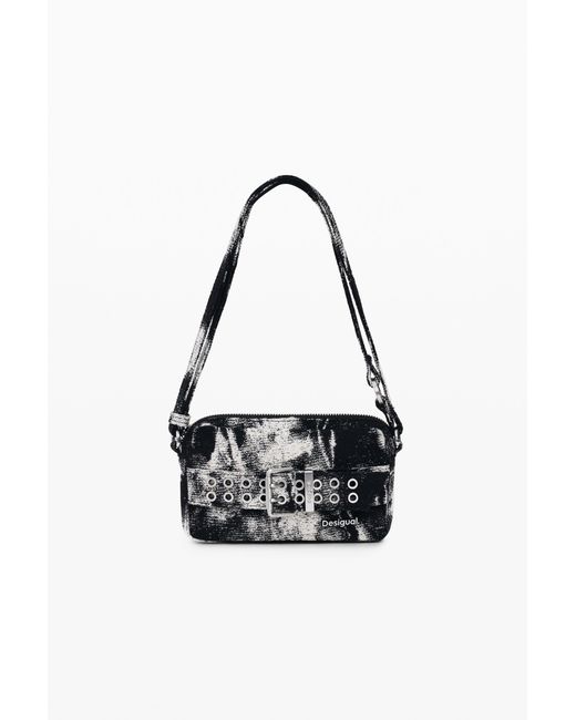 Desigual White Small Textured Crossbody Wallet