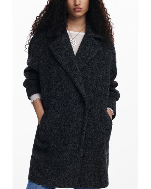 Desigual Black Long Coat