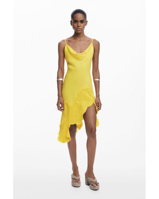 printed dress with asymmetric hem Pleated Halter Neck Asymmetrical Hem Gown - FINAL SALE