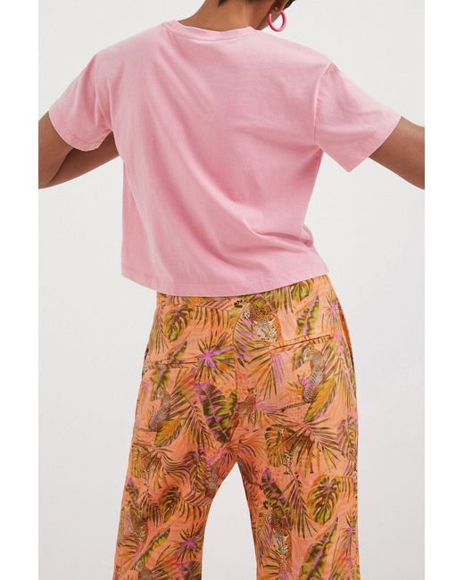 Desigual Pink Arty Beaded T-Shirt, Cotton
