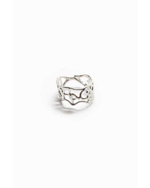 Desigual Brown Zalio Plated Message Ring