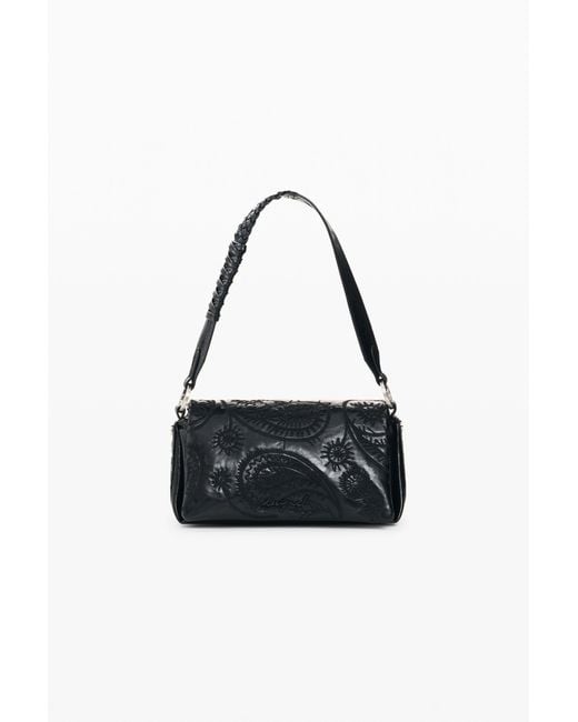 Desigual White Small Quilted Bag, Polyurethane