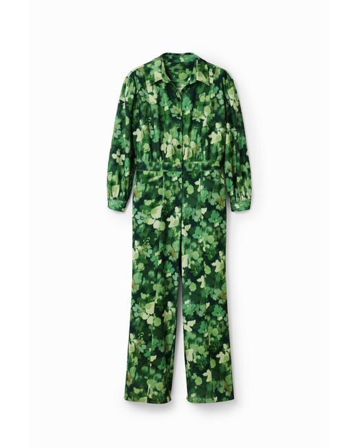 Mono Worker Camo, Viscosa, Verde Desigual de color Green