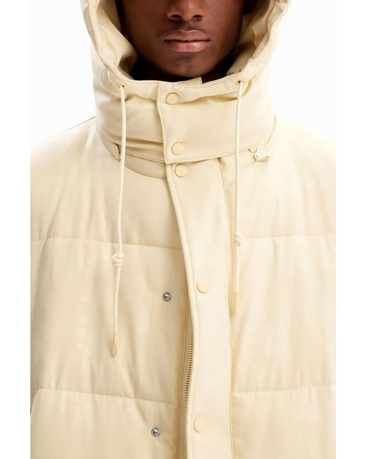 Desigual Natural Camouflage Padded Jacket, Polyester for men