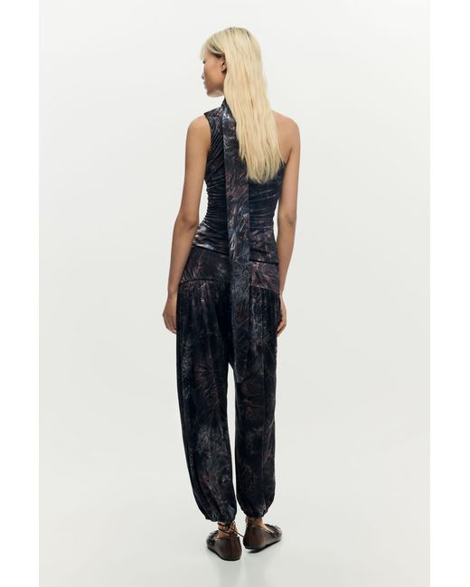 Desigual Blue Baggy Trousers, Polyester
