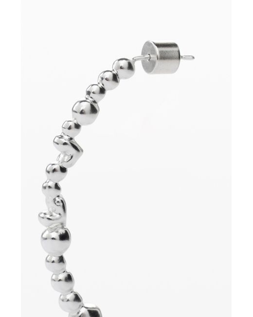 Desigual Black Zalio-Plated Heart Hoop Earrings