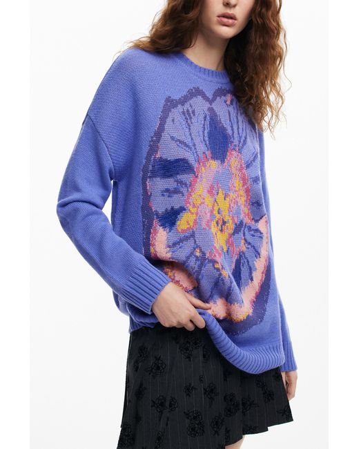 Desigual Blue M. Christian Lacroix Thought Sweater