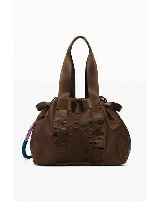 Desigual Brown Large Nylon Shopper Bag, Polyamide