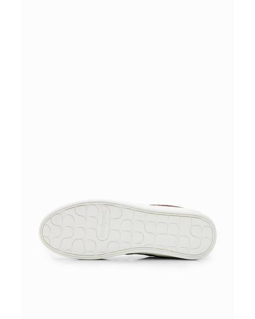Desigual Blue Patchwork Mid-Top Sneakers