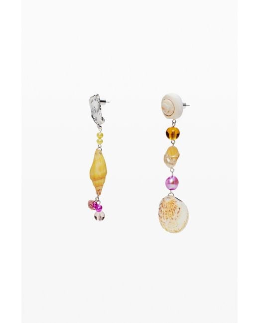 Desigual White Asymmetric Combined Zalio Earrings