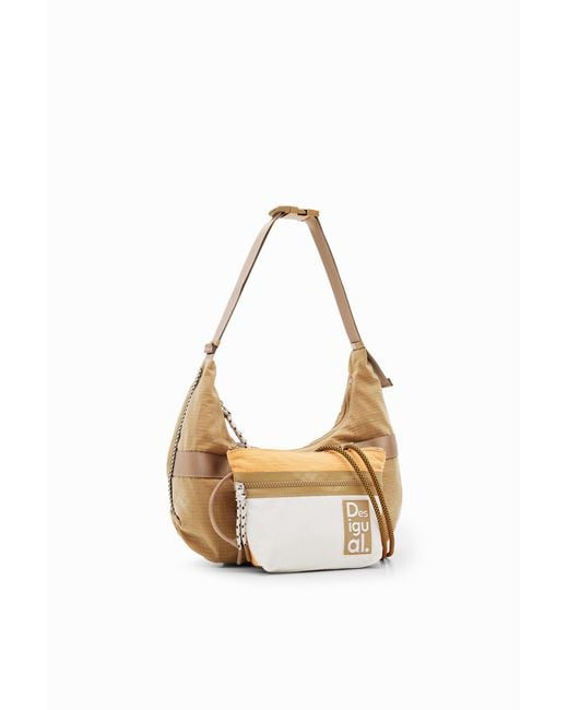 Desigual Metallic S Multi-Position Voyager Hobo Bag, Polyamide