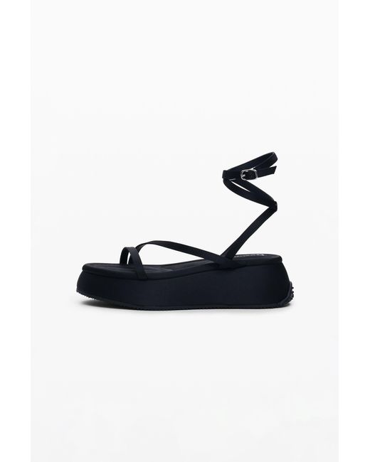 Desigual Black Platform Strap Sandal, Polyester