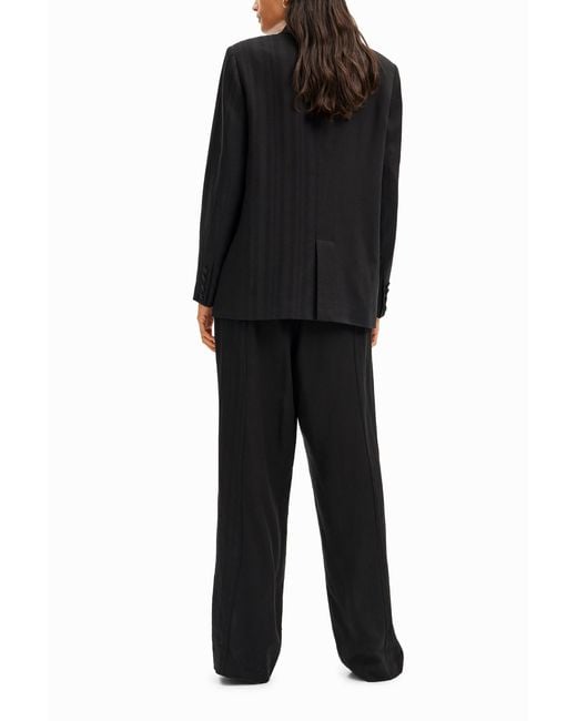 Desigual Black Straight Textured Blazer