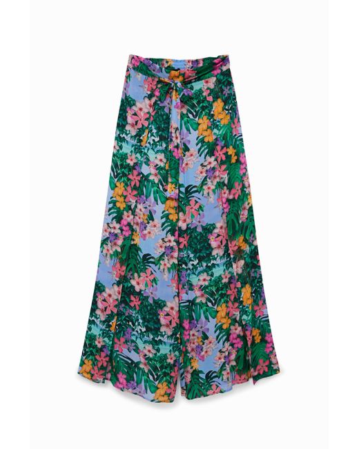 Culotte Aberturas Desigual de color Green