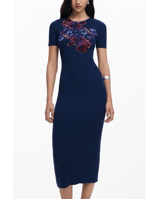 Desigual Blue Dress Designed By Mr. Christian Lacroix