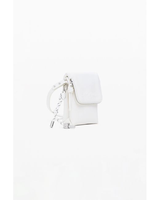Desigual White 3D Logo Phone Holder, Polyurethane