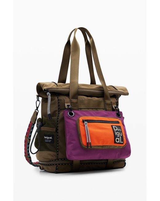 Desigual Red Large Multiposition Voyager Backpack, Polyester