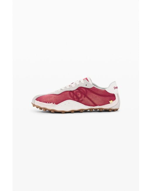 Desigual Red Retro Sports Sneakers