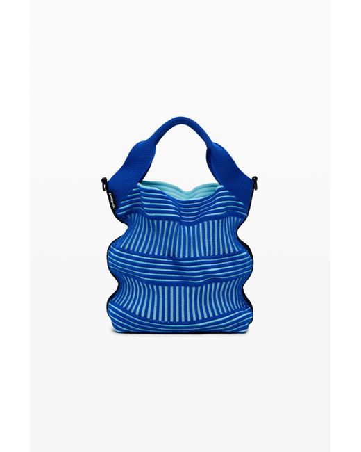 Desigual Blue Medium Perforated Bag, Polyester