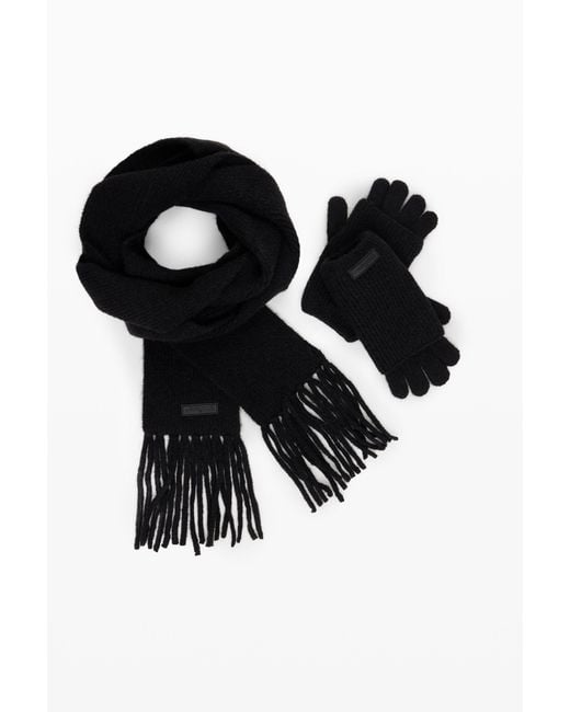 Desigual Black Gloves And Scarf Pack