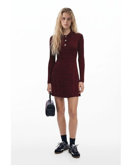Desigual Purple Polo Neck Short Dress