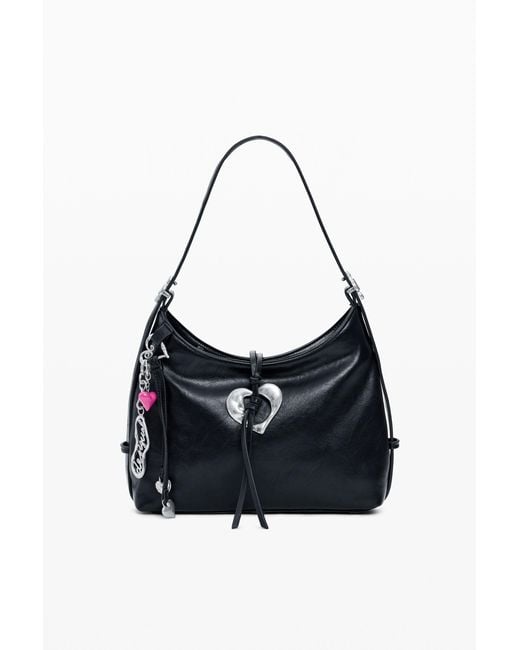 Desigual Black Medium Zalio Bag, Polyurethane