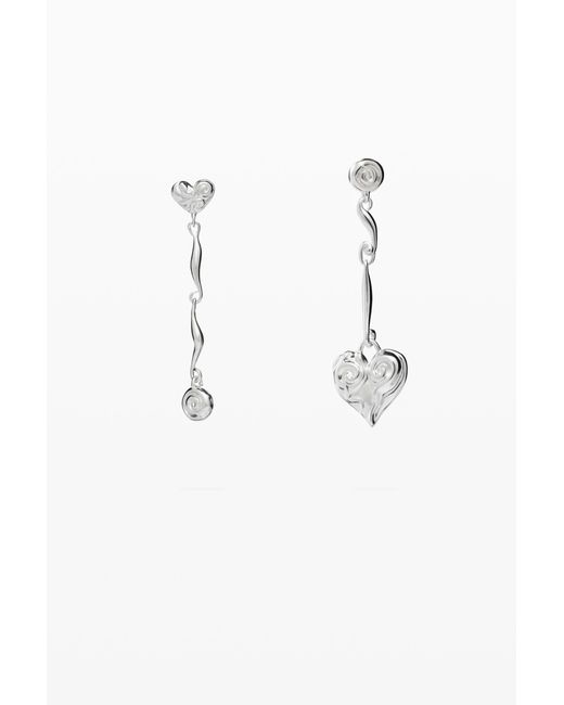 Desigual Black Zalio-Plated Asymmetric Earrings