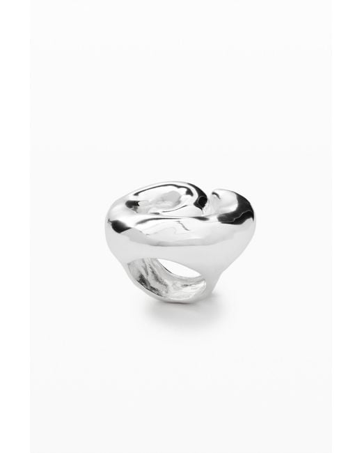 Desigual White Spiral Ring Zalio