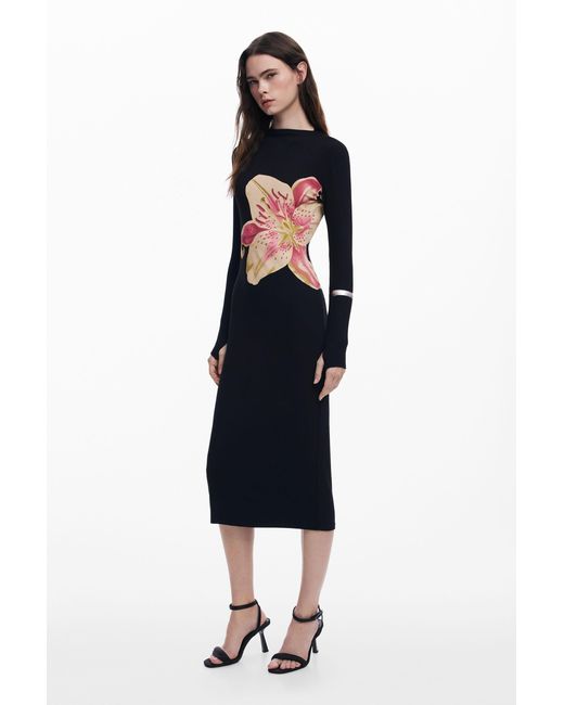 Desigual Blue Orchid Maxi Dress, Viscose