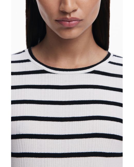 Desigual White Combined Midi Dress