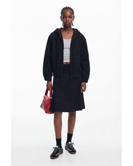 Desigual Blue Padded Coat M. Christian Lacroix, Cotton
