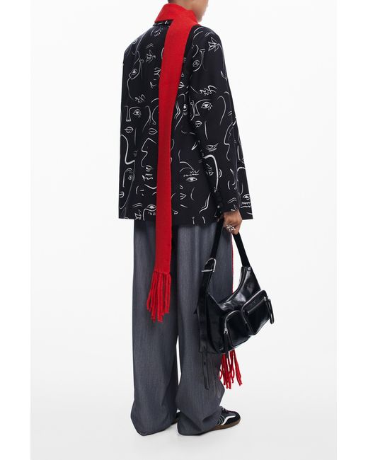 Desigual Red Expensive Blazer, Cotton