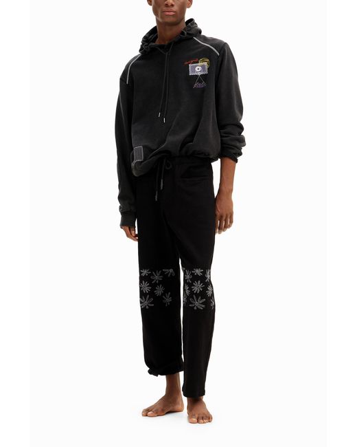 Sweat-Shirt Patchwork Message, Noir Desigual pour homme en coloris Black