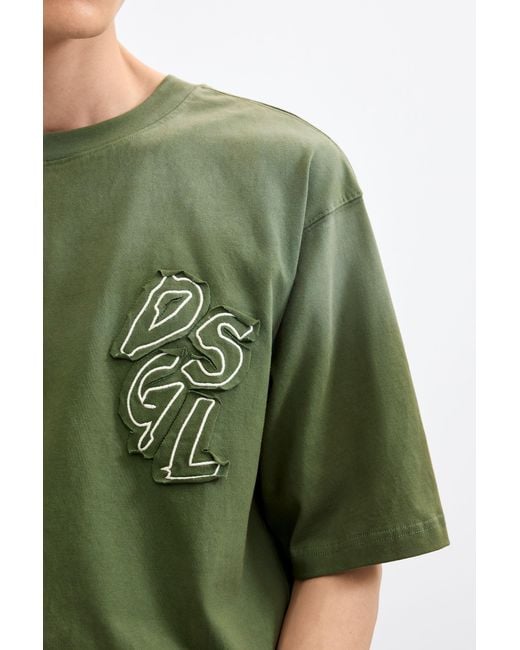 Desigual Green Printed Disney T-Shirt, Cotton for men