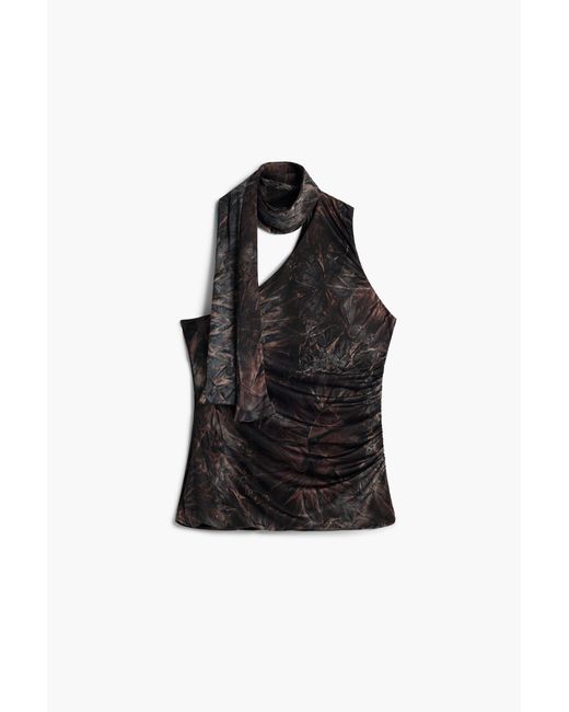 Desigual Blue Fitted Asymmetric Top, Polyester