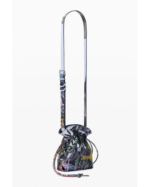 Desigual White Printed Arty Phone Holder, Polyurethane