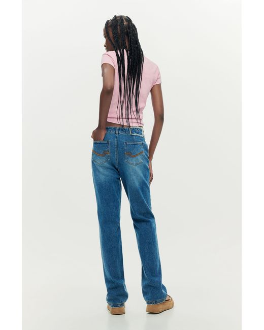 Desigual Blue Slim Jeans, Cotton