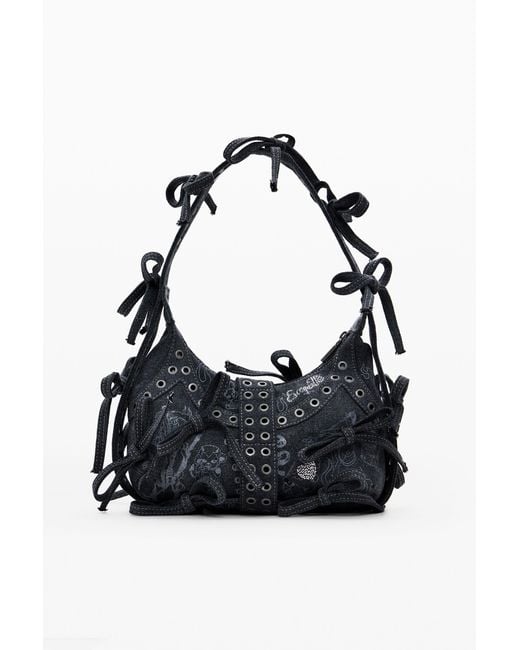 Desigual Black Y2K María Escoté Bag, Cotton