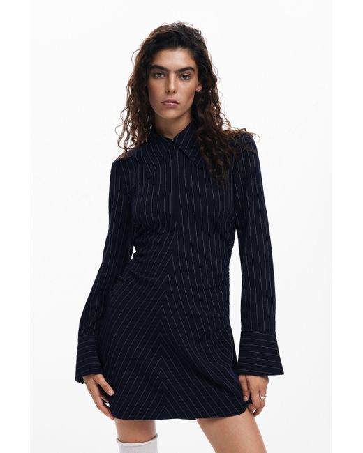 Desigual Black Slim-Kleid Mit Streifen